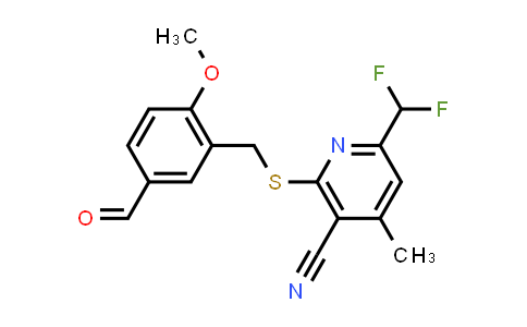 6-(Difluoromethyl)-2-[(5-formyl-2-methoxybenzyl)thio]-4-methylnicotinonitrile