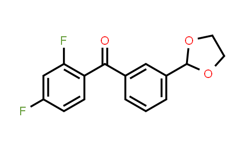 (2,4-Difluorophenyl)[3-(1,3-dioxolan-2-yl)phenyl]methanone