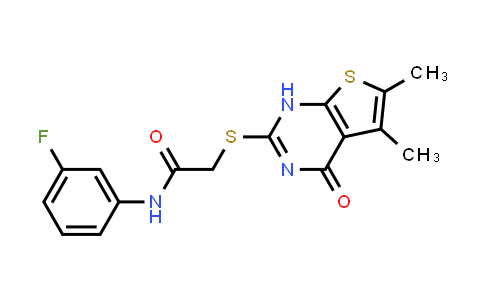 2-[(1,4-Dihydro-5,6-Dimethyl-4-Oxothieno[2,3-d]Pyrimidin-2-Yl)Thio]-N-(3-Fluorophenyl)-Acetamide