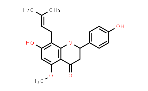2,3-Dihydro-7-hydroxy-2-(4-hydroxyphenyl)-5-methoxy-8-(3-methyl-2-buten-1-yl)-4H-1-benzopyran-4-one