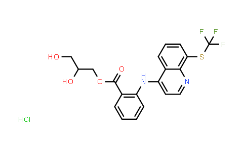 2,3-Dihydroxypropyl 2-[[8-[(Trifluoromethyl)Thio]-4-Quinolyl]Amino]Benzoate Hydrochloride