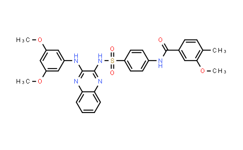 N-(4-(N-(3-((3,5-Dimethoxyphenyl)amino)quinoxalin-2-yl)sulfamoyl)phenyl)-3-methoxy-4-methylbenzamide