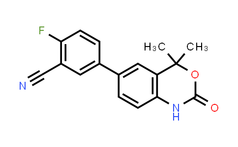5-(4,4-Dimethyl-2-Oxo-1,4-Dihydro-2H-3,1-Benzoxazin-6-Yl)-2-Fluorobenzonitrile