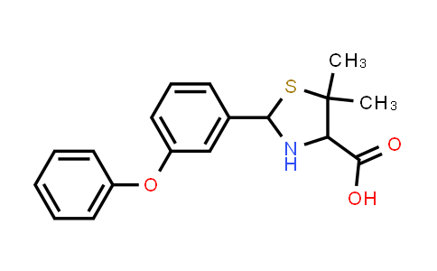 5,5-dimethyl-2-(3-phenoxyphenyl)-1,3-thiazolidine-4-carboxylic acid