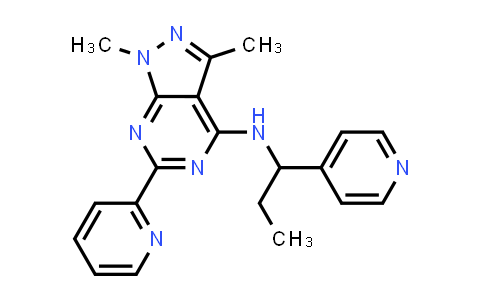 1,3-Dimethyl-6-(pyridin-2-yl)-N-[1-(pyridin-4-yl)propyl]-1H-pyrazolo[3,4-d]pyrimidin-4-amine