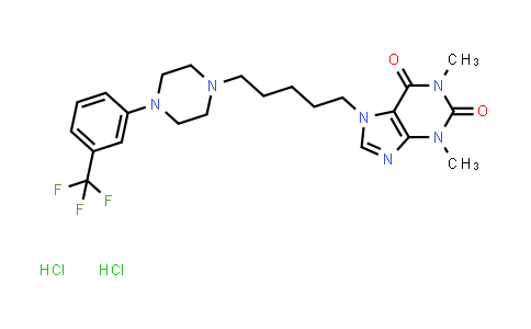 1,3-Dimethyl-7-(5-{4-[3-(trifluoromethyl)phenyl]-1-piperazinyl}pentyl)-3,7-dihydro-1H-purine-2,6-dione dihydrochloride