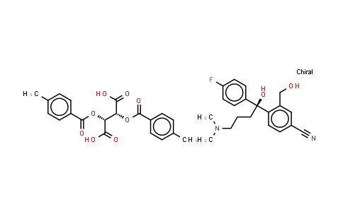 4-[(1S)-(4-Dimethylamino)-1-(4-fluotophenyl)-1-hydroxybutyl]-3-(hydroxymethyl)benzonitrile(2R,3R)-2,3-bis[(4-methylbenzoyl)oxy]butanedioicacid