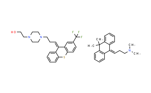 3-(10,10-Dimethylanthracen-9-Ylidene)-N,N-Dimethylpropan-1-Amine; 2-[4-[(3E)-3-[2-(Trifluoromethyl)Thioxanthen-9-Ylidene]Propyl]Piperazin-1-Yl]Ethanol