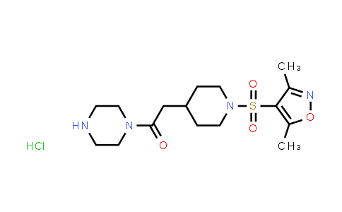 1-({1-[(3,5-Dimethylisoxazol-4-yl)sulfonyl]piperidin-4-yl}acetyl)piperazine hydrochloride