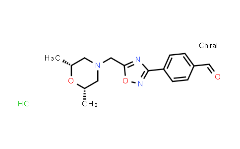 4-(5-{[(2R,6S)-2,6-Dimethylmorpholin-4-yl]methyl}-1,2,4-oxadiazol-3-yl)benzaldehyde hydrochloride