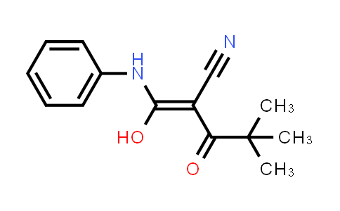 2-(2,2-dimethylpropanoyl)-3-hydroxy-3-(phenylamino)prop-2-enenitrile