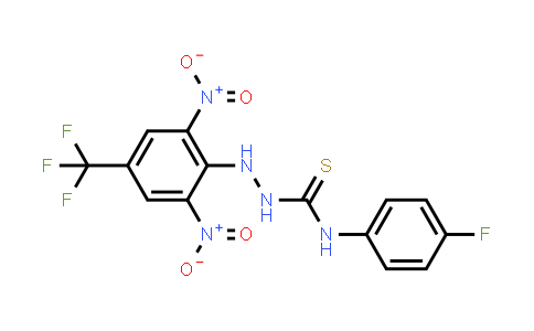 2-[2,6-Dinitro-4-(trifluoromethyl)phenyl]-N-(4-fluorophenyl)hydrazinecarbothioamide