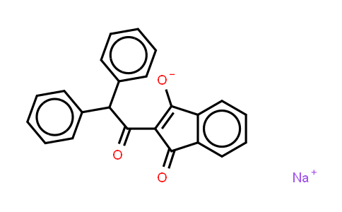 2-(2,2-二苯基乙酰基)-1H-茚-1,3(2H)-二酮钠盐 (1:1)