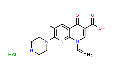 6-Fluoro-1,4-dihydro-4-oxo-7-(1-piperazinyl)-1-vinyl-1,8-naphthyridine-3-carboxylic acid HCl