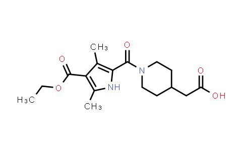 (1-{[4-(Ethoxycarbonyl)-3,5-dimethyl-1H-pyrrol-2-yl]carbonyl}piperidin-4-yl)acetic acid