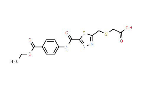 ({[5-({[4-(Ethoxycarbonyl)phenyl]amino}carbonyl)-1,3,4-thiadiazol-2-yl]methyl}thio)acetic acid