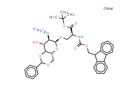 O-(2-叠氮-4,6-O-苯亚甲基-2-脱氧-α-D-吡喃半乳糖)-N-[(9H-芴-9-基甲氧基)羰基]-L-丝氨酸叔丁酯