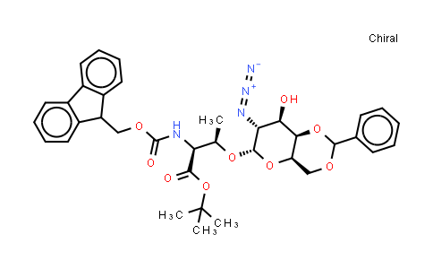 O-(2-叠氮-4,6-O-苯亚甲基-2-脱氧-α-D-吡喃半乳糖)-N-[(9H-芴-9-基甲氧基)羰基]-L-苏氨酸叔丁酯