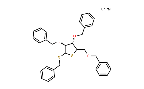 Benzyl 2,3,5-tri-O-benzyl-1,4 dithio-D-ribofuranoside