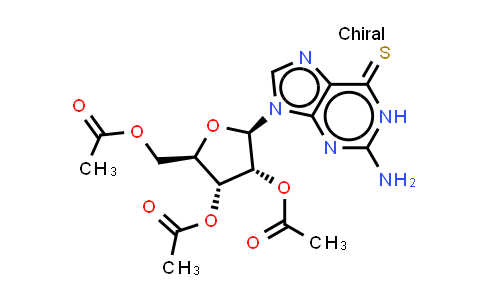 2-Amino-6-mercapto-9-(2',3',5'-tri-O-acetyl-b-ribofuranosyl)purine