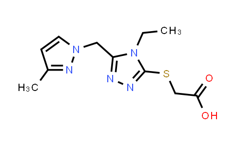 ((4-Ethyl-5-[(3-methyl-1H-pyrazol-1-yl)methyl]-4H-1,2,4-triazol-3-yl)thio)acetic acid