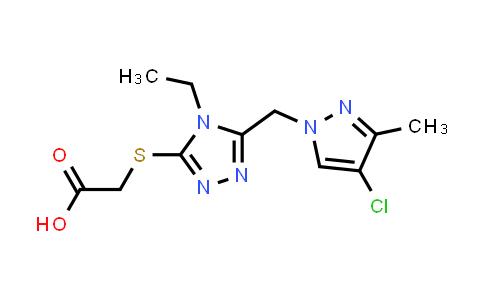 ((5-[(4-Chloro-3-methyl-1H-pyrazol-1-yl)methyl]-4-ethyl-4H-1,2,4-triazol-3-yl)thio)acetic acid