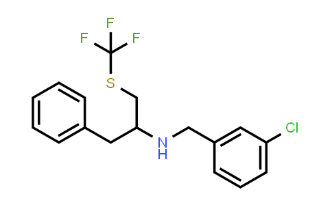 (1-Benzyl-2-trifluoromethylsulfanyl-ethyl)-(3-chloro-benzyl)-amine