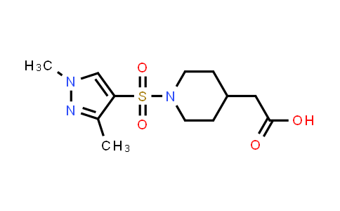 (1-[(1,3-Dimethyl-1H-pyrazol-4-yl)sulfonyl]piperidin-4-yl)acetic acid