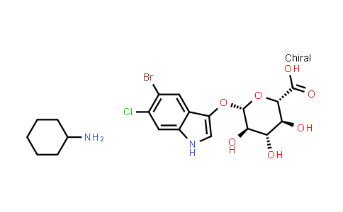 (2S,3S,4S,5R,6S)-6-[(5-Bromo-6-chloro-1H-indol-3-yl)oxy]-3,4,5-trihydroxy-tetrahydropyran-2-carboxylic acid; cyclohexanamine