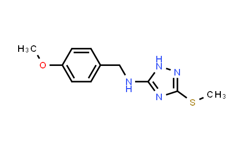 (4-Methoxy-benzyl)-(5-methylsulfanyl-2H-[1,2,4]triazol-3-yl)amine