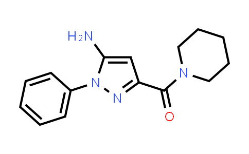 (5-amino-1-phenyl-pyrazol-3-yl)-(1-piperidyl)methanone