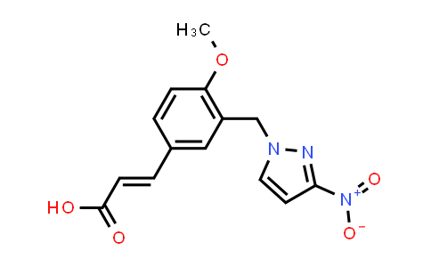 (E)-3-[4-Methoxy-3-[(3-nitropyrazol-1-yl)methyl]phenyl]prop-2-enoic acid