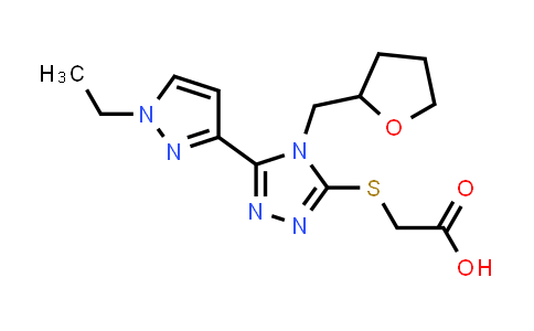 ([5-(1-Ethyl-1H-pyrazol-3-yl)-4-(tetrahydrofuran-2-ylmethyl)-4H-1,2,4-triazol-3-yl]thio)acetic acid