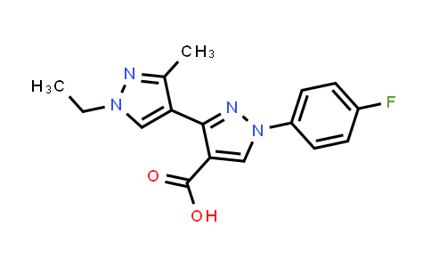 1'-Ethyl-1-(4-fluorophenyl)-3'-methyl-1H,1'H-3,4'-bipyrazole-4-carboxylic acid