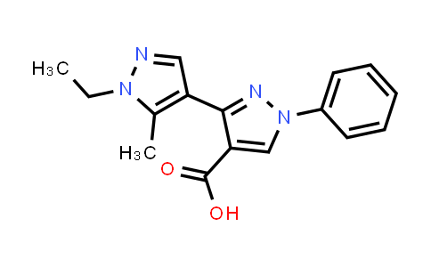 1'-Ethyl-5'-methyl-1-phenyl-1H,1'H-3,4'-bipyrazole-4-carboxylic acid