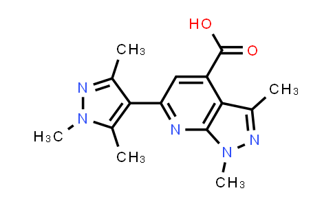 1,3-dimethyl-6-(1,3,5-trimethylpyrazol-4-yl)pyrazolo[3,4-b]pyridine-4-carboxylic acid