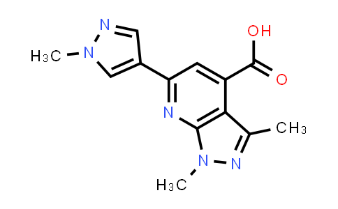 1,3-Dimethyl-6-(1-methylpyrazol-4-yl)pyrazolo[3,4-b]pyridine-4-carboxylic acid