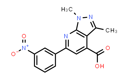1,3-Dimethyl-6-(3-nitrophenyl)pyrazolo[3,4-b]pyridine-4-carboxylic acid