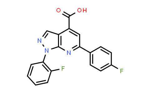 1-(2-Fluorophenyl)-6-(4-fluorophenyl)pyrazolo[3,4-b]pyridine-4-carboxylic acid