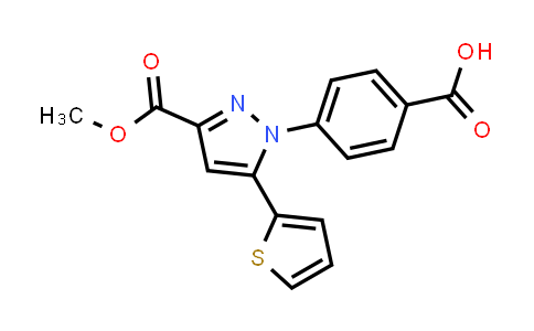 1-(4-Carboxy-phenyl)-5-thiophen-2-yl-1H-pyrazole-3-carboxylic acid methyl ester