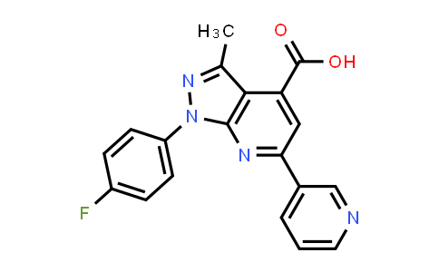 1-(4-Fluorophenyl)-3-methyl-6-(3-pyridyl)pyrazolo[3,4-b]pyridine-4-carboxylic acid