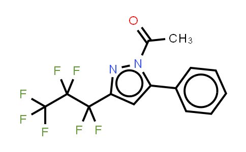 1-Acetyl-3(5)-heptafluoropropyl-5(3)-phenylpyrazole
