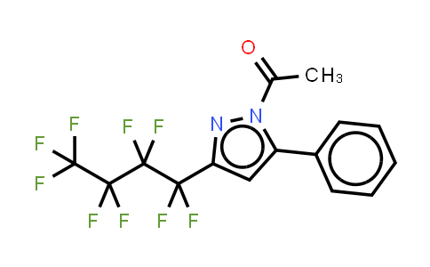 1-Acetyl-3(5)-nonafluorobutyl-5(3)-phenylpyrazole