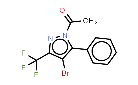 1-Acetyl-4-bromo-5(3)-phenyl-3(5)-(trifluoromethyl)pyrazole