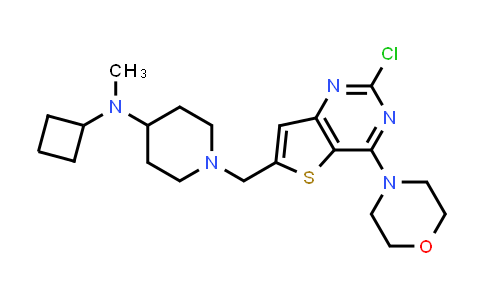 1-[(2-chloro-4-morpholino-thieno[3,2-d]pyrimidin-6-yl)methyl]-N-cyclobutyl-N-methyl-piperidin-4-amine
