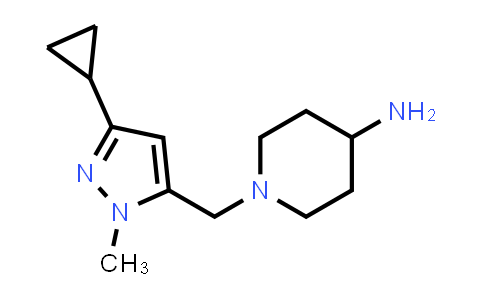 1-[(5-cyclopropyl-2-methyl-pyrazol-3-yl)methyl]piperidin-4-amine