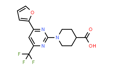 1-[4-(2-Furyl)-6-(trifluoromethyl)pyrimidin-2-yl]piperidine-4-carboxylic acid