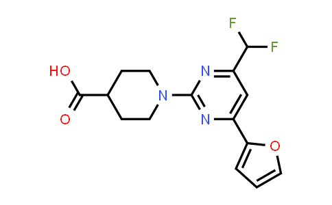 1-[4-(Difluoromethyl)-6-(2-furyl)pyrimidin-2-yl]piperidine-4-carboxylic acid