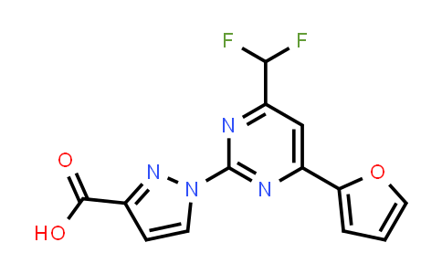 1-[4-(difluoromethyl)-6-(2-furyl)pyrimidin-2-yl]pyrazole-3-carboxylic acid