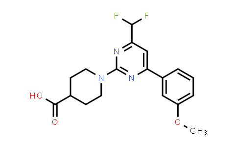 1-[4-(Difluoromethyl)-6-(3-methoxyphenyl)pyrimidin-2-yl]piperidine-4-carboxylic acid